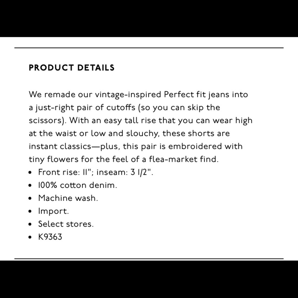 Madewell The Perfect Jean Short Floral Edition - Picture 8 of 10